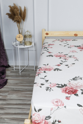 Простыня на резинке бязь 142г/м2 Бьянка белый