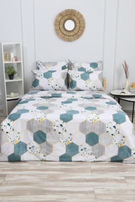 Пододеяльник поплин Соты белый